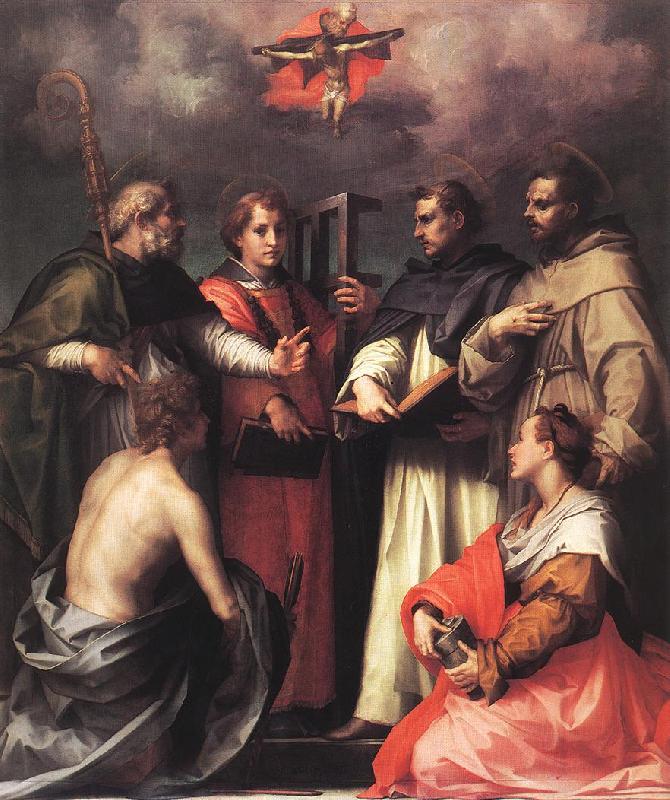 Andrea del Sarto Disputation over the Trinity Sweden oil painting art
